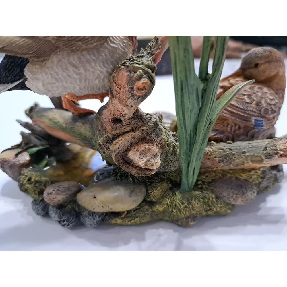 Vintage Lenox Mallards at Cattail Pond Ducks Sculpture‎ Figurine